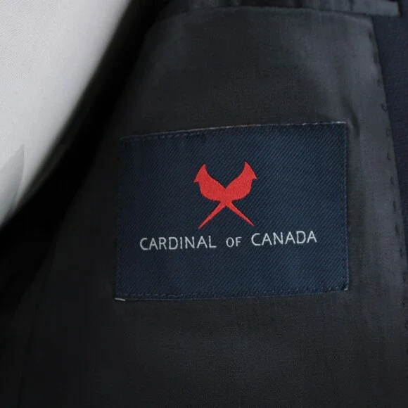 Cardinal of Canada NWT 100% Wool Sport Coat Size 40S US In Solid Navy Blue